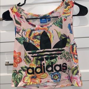 Adidas workout flower top